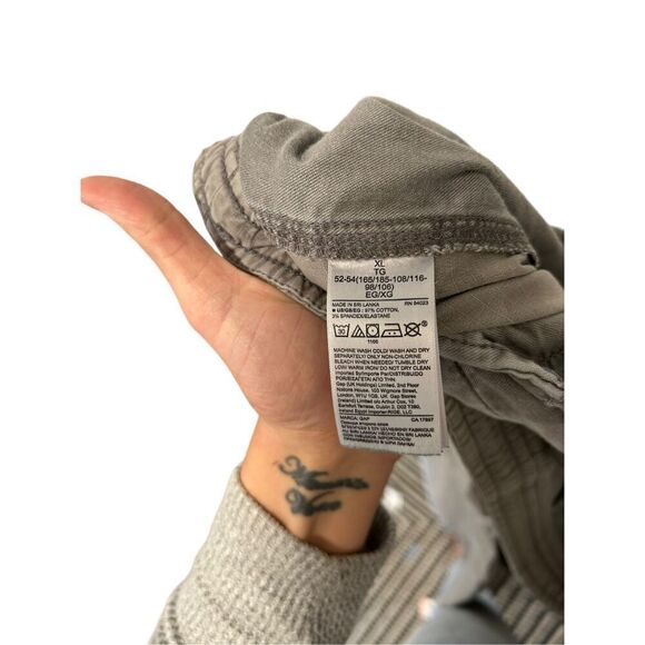 Tan Sand Cargo Jogger Men’s Pants XL Clasp Pockets Rip stitch - Picture 7 of 12